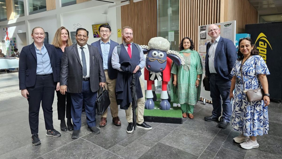 Group photo of the speakers from the Rethinking Insolvency event including Prof Jason Harris, Dr Mary Young, Dr Sejal Chandak, Dr Charles Mak, Michał Chodorowski, Ademidun Alalade and Dr Neeti Shikha.