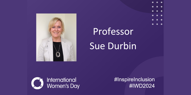 Graphic with picture of Sue Durbin